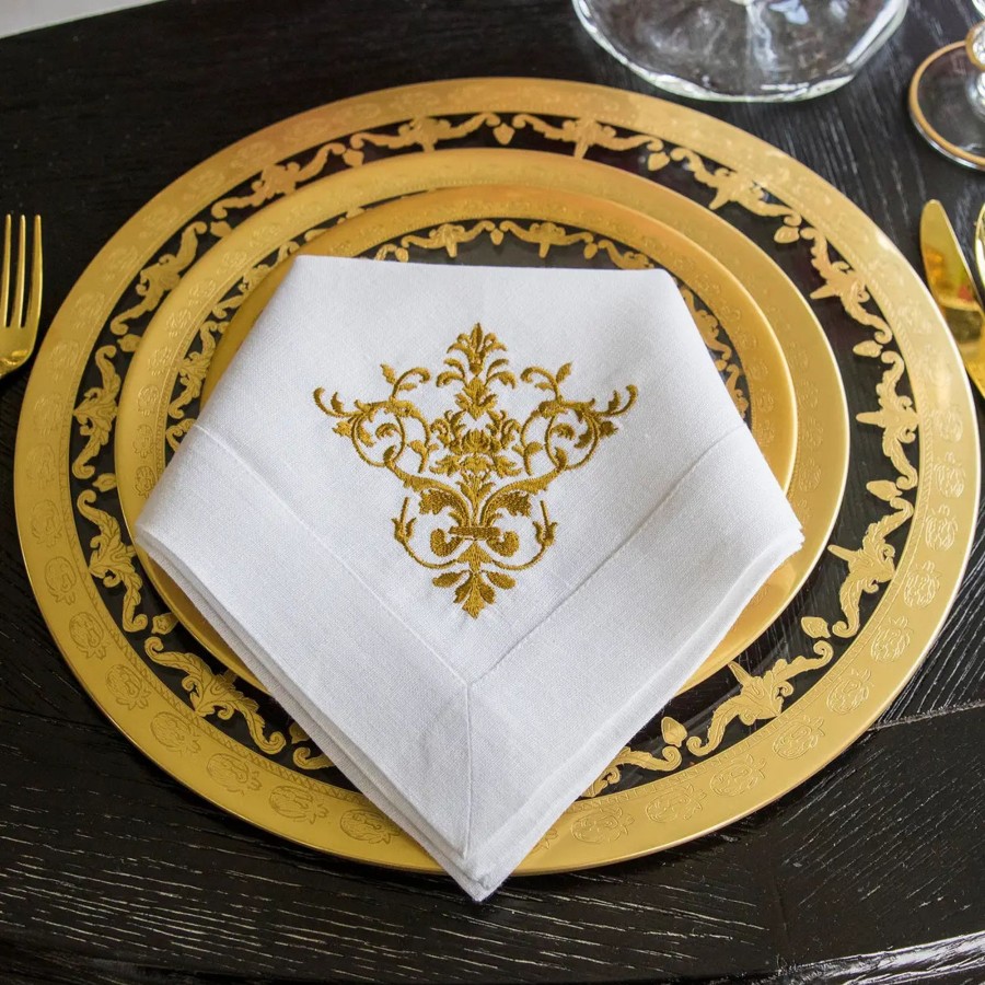 Table & Home Arte Italica Dinner Plates | Vetro Gold Dinner Plate