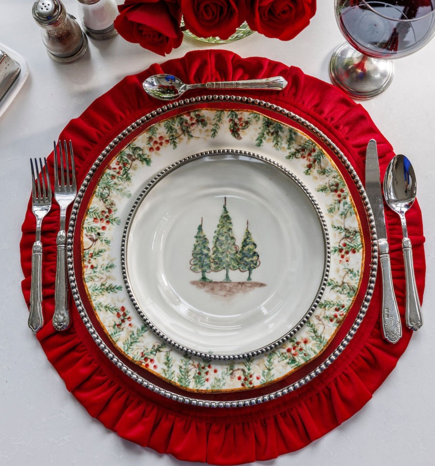 Table & Home Arte Italica Dinner Plates | Natale Dinner Plate