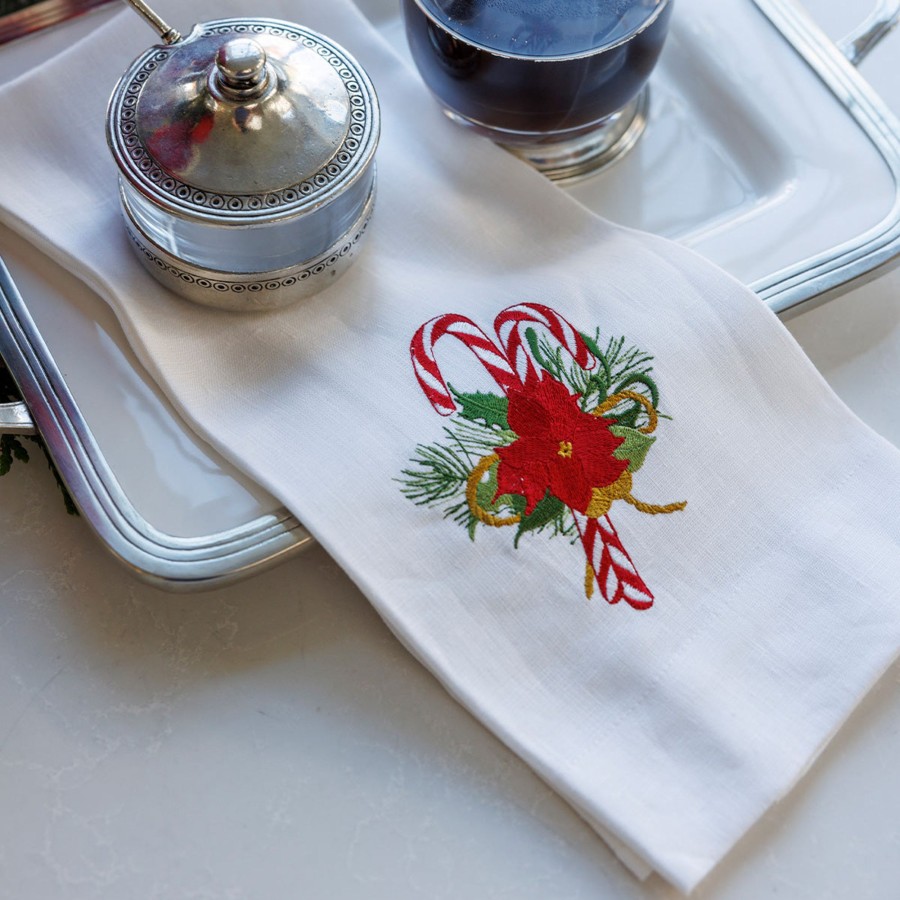 Table & Home Arte Italica Towels | Candy Cane Linen Towel