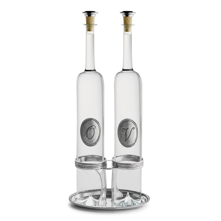 Table & Home Arte Italica Salt & Pepper/Oil & Vinegar | Tavola Tall Oil & Vinegar With Caddy