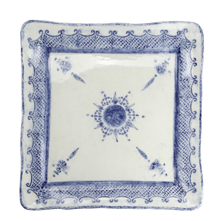 Table & Home Arte Italica Platters & Trays | Burano Large Square Charger / Platter