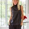 Apparel Crown Linen Designs | Madeline Viscose Mock Neck Top