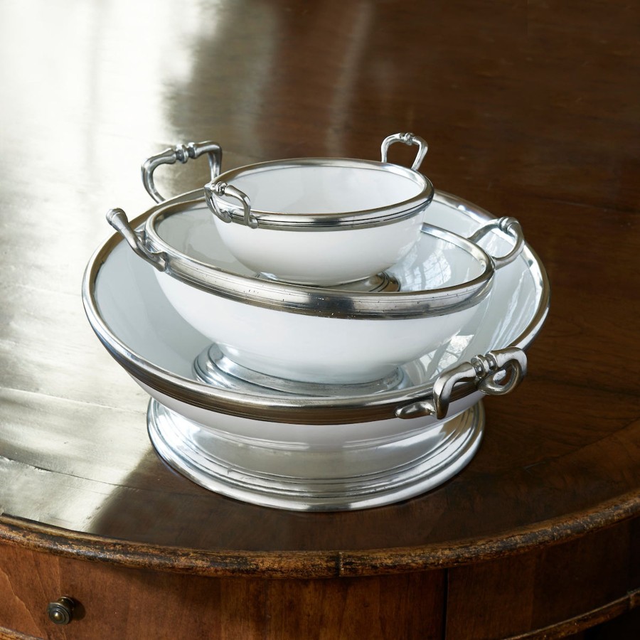 Table & Home Arte Italica Serving Bowls | Tuscan Medium Bowl With Handles