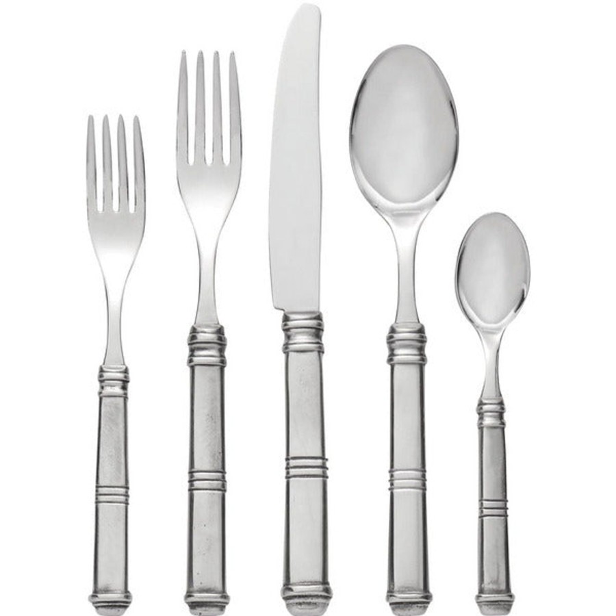 Table & Home Arte Italica Pewter | Isabella 5 Piece Place Setting