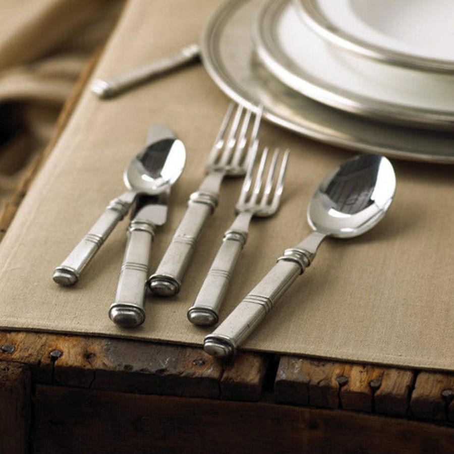 Table & Home Arte Italica Pewter | Isabella 5 Piece Place Setting