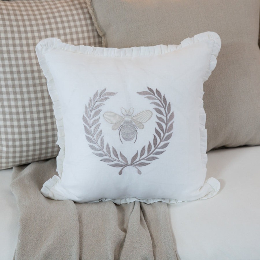 Table & Home Arte Italica Pillows | Bumble Bee Linen Throw Pillow