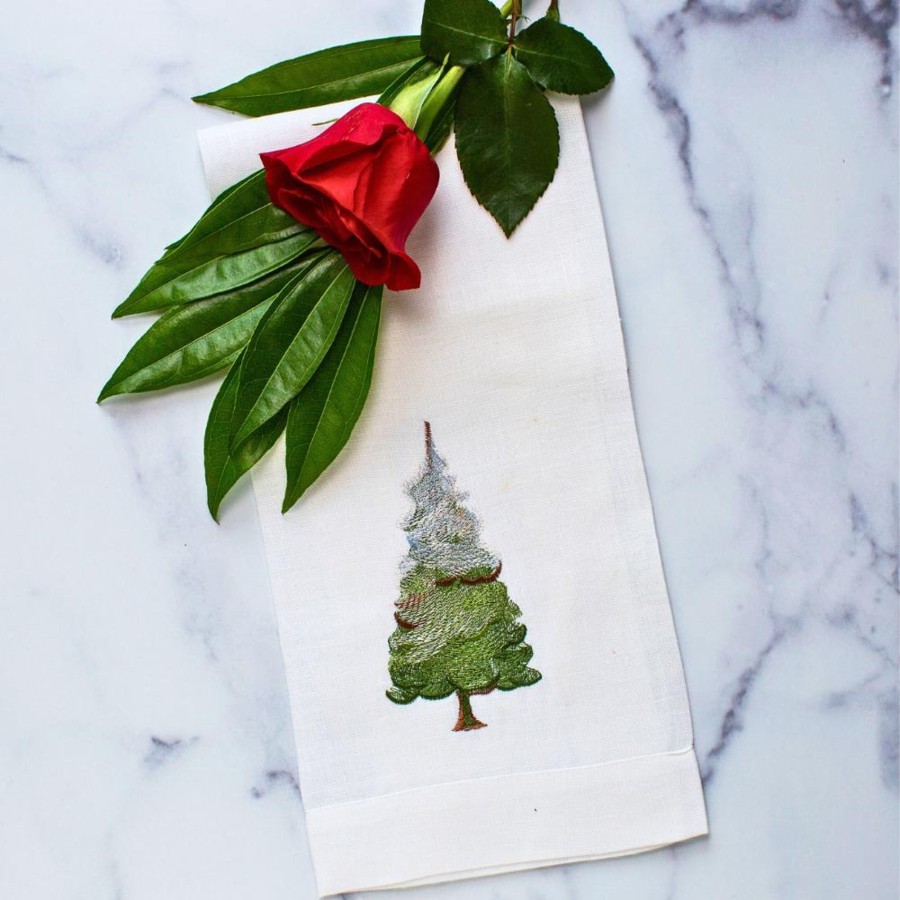 Table & Home Arte Italica Towels | Snowy Pine Linen Towel