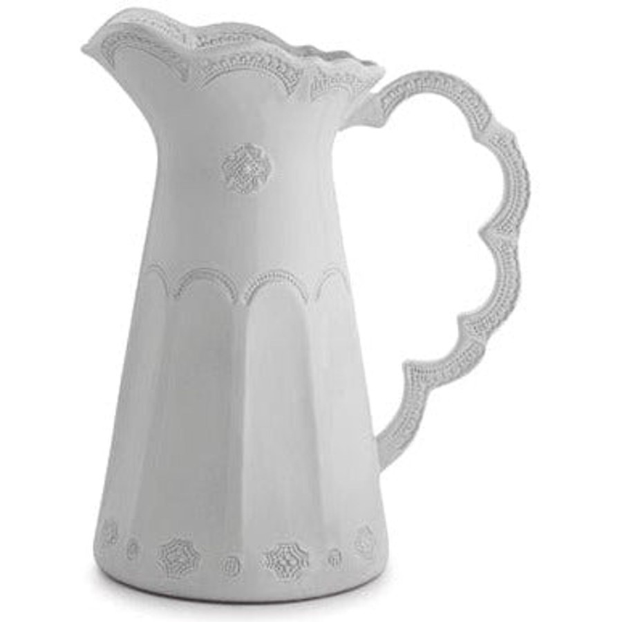 Table & Home Arte Italica Pitchers | Merletto White Scalloped Pitcher