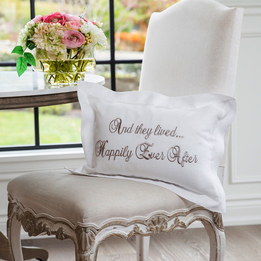 Table & Home Arte Italica All Home & Gift | They Lived Happily Ever After Linen Decor Pillow