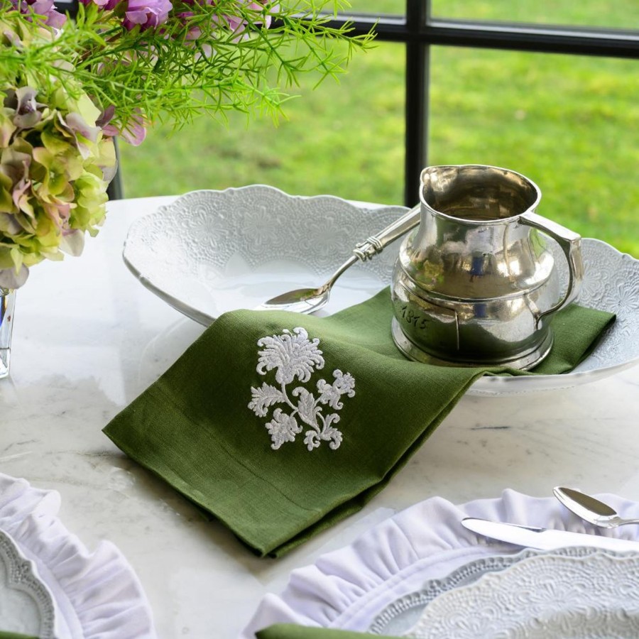 Table & Home Arte Italica Towels | Whimsey Floral Linen Towel