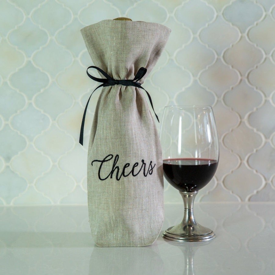 Table & Home Arte Italica Wine Bags | Cheers Linen Wine Bag