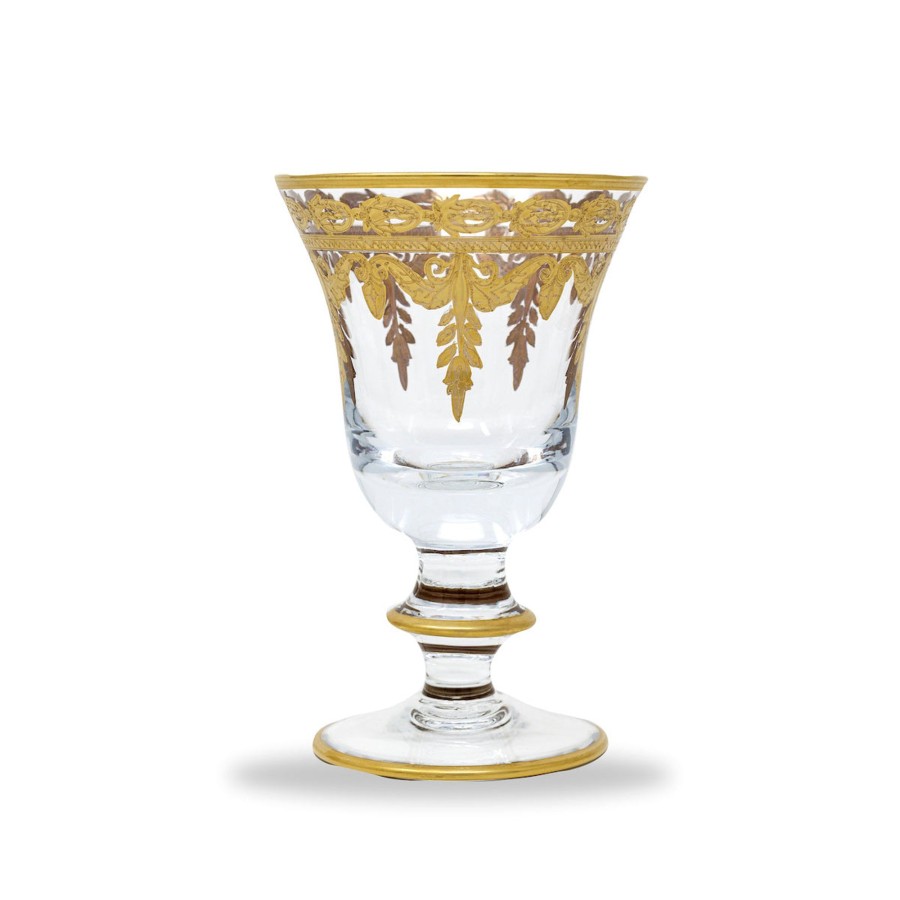 Table & Home Arte Italica Stemware & Drinkware | Vetro Gold Water/Wine Glass