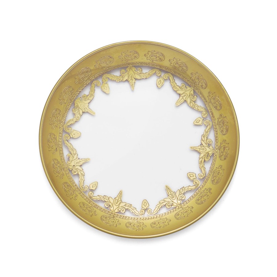 Table & Home Arte Italica Canape & Bread Plates | Vetro Gold Bread/Canape Plate