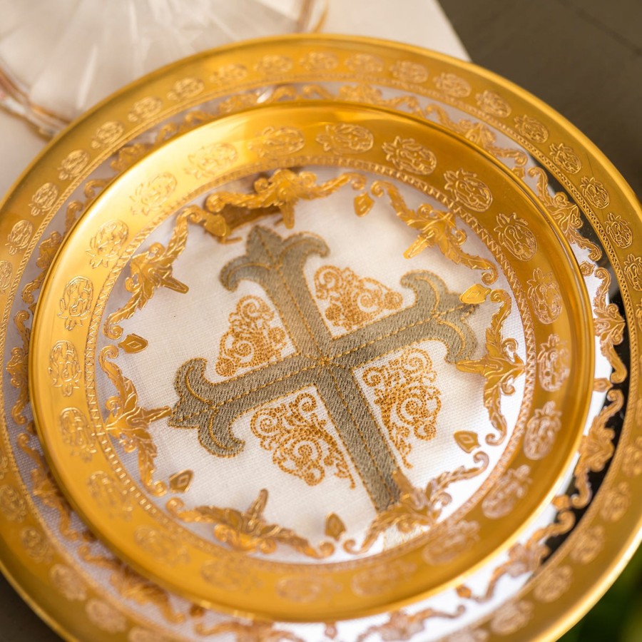 Table & Home Arte Italica Canape & Bread Plates | Vetro Gold Bread/Canape Plate