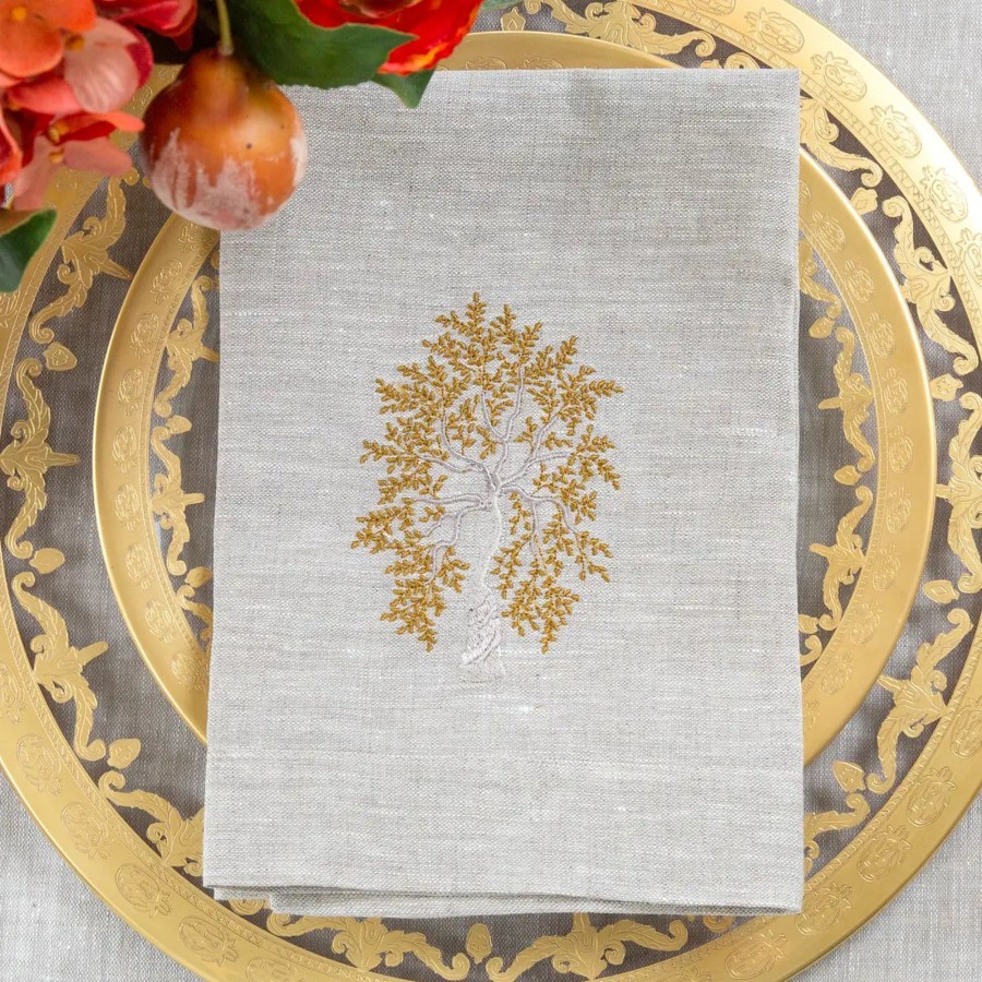 Table & Home Arte Italica Napkins | Tree Of Life Tri-Fold Napkin