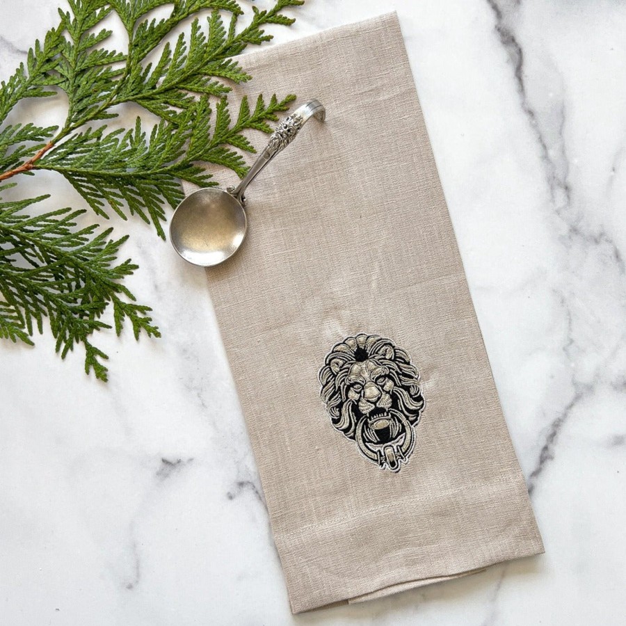 Table & Home Arte Italica Towels | Italian Lion Linen Towel