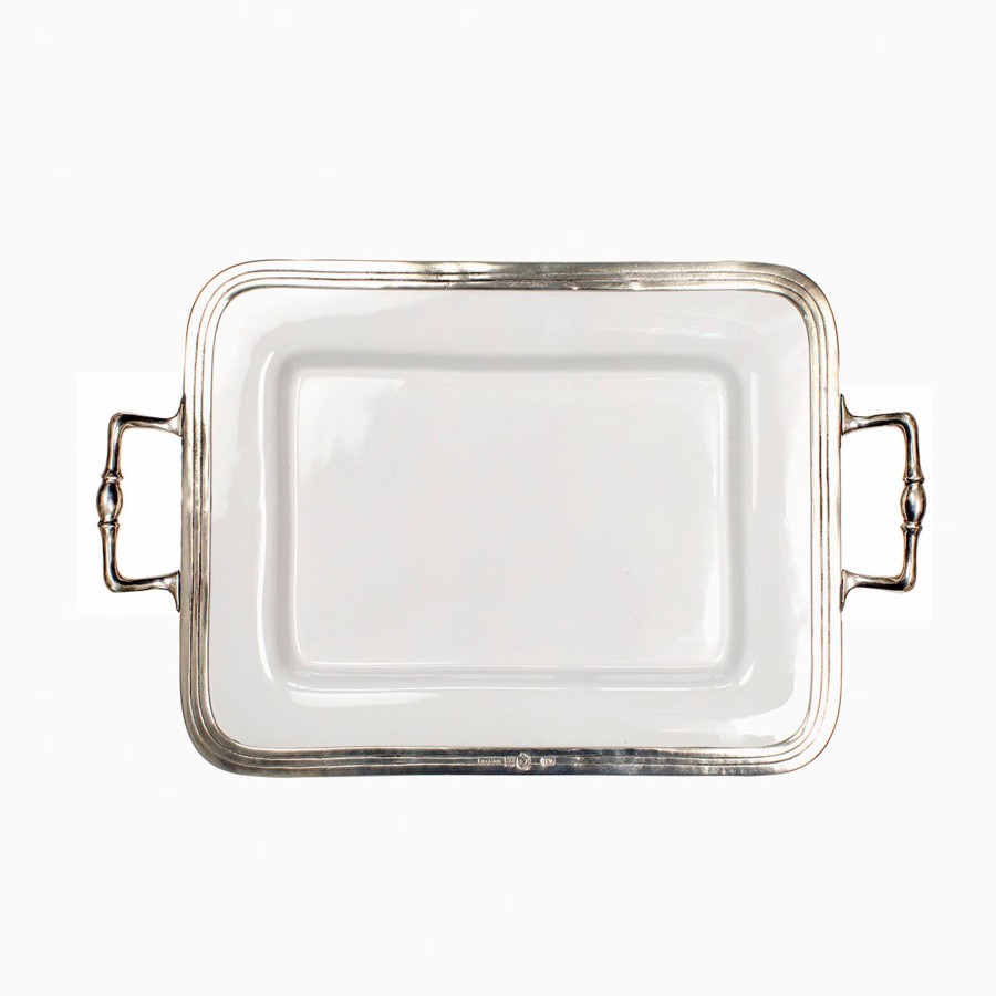 Table & Home Arte Italica Platters & Trays | Tuscan Small Rectangular Tray With Handles