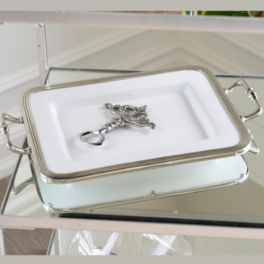 Table & Home Arte Italica Platters & Trays | Tuscan Small Rectangular Tray With Handles