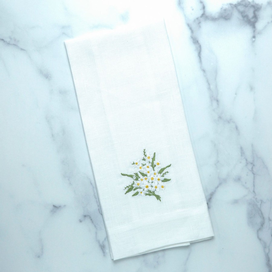 Table & Home Arte Italica Towels | Daisy Bouquet Linen Towel