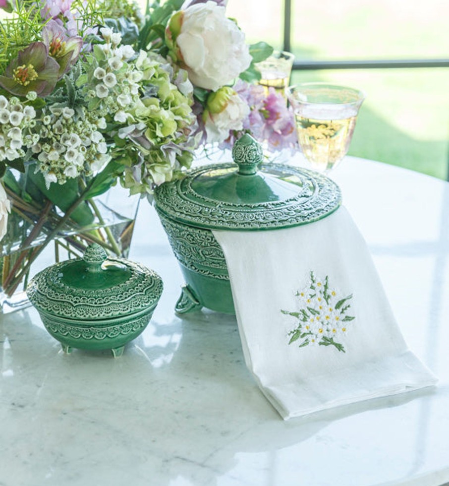 Table & Home Arte Italica Towels | Daisy Bouquet Linen Towel