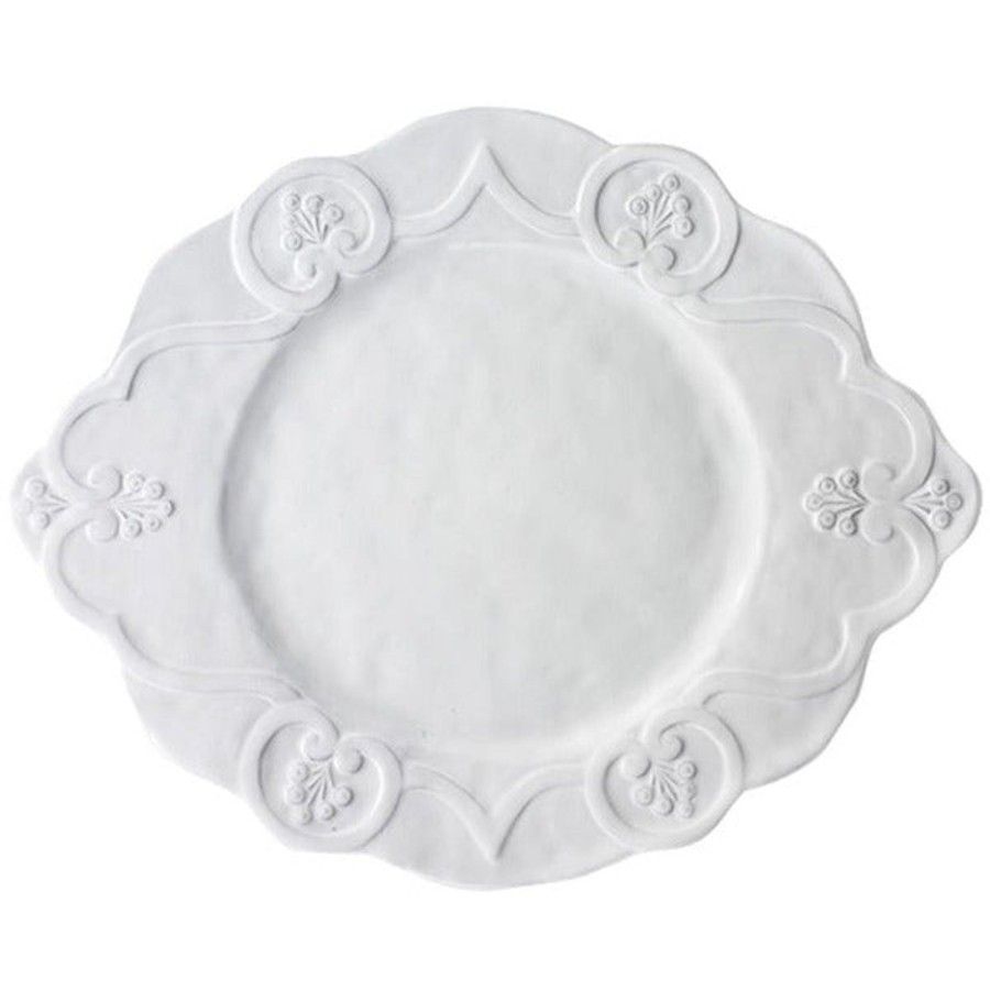 Table & Home Arte Italica Chargers | Bella Bianca Scalloped Charger/Platter