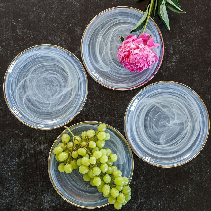 Table & Home Arte Italica Salad & Dessert Plates | Volterra Platinum Salad Plate (Set Of 4) - Sale