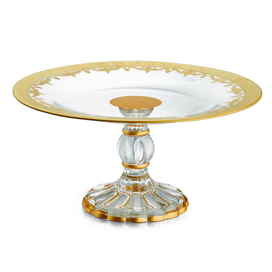 Table & Home Arte Italica All Serveware | Vetro Gold Petit Four Stand