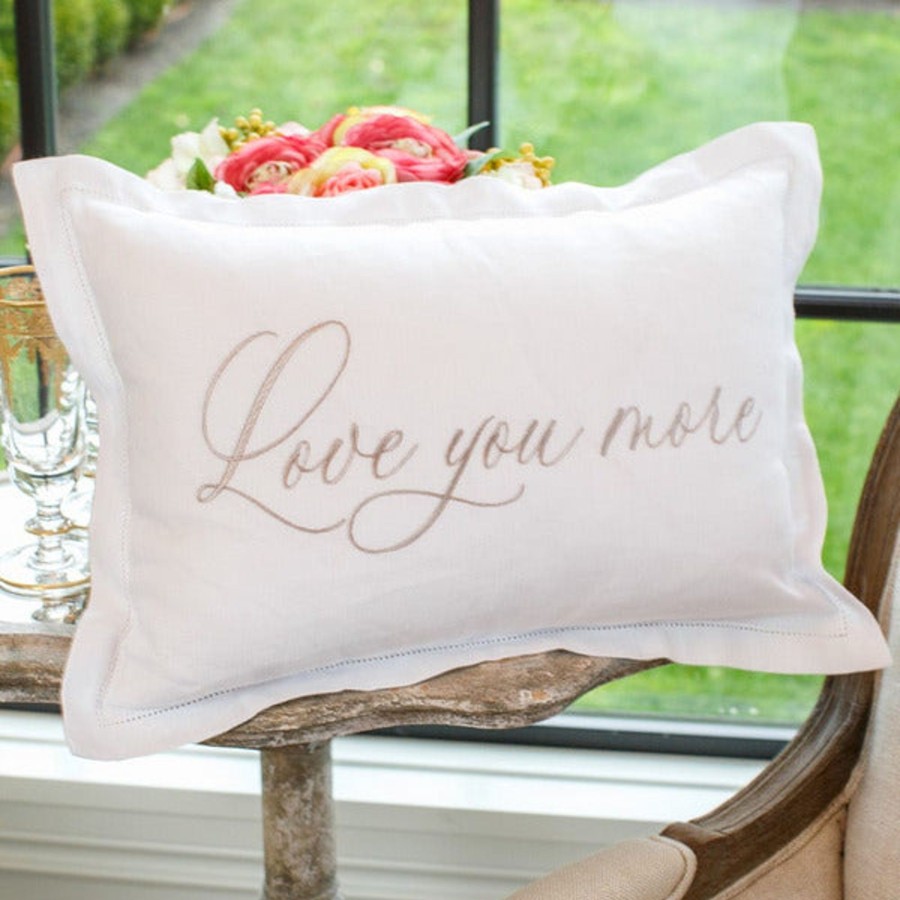 Table & Home Arte Italica Pillows | Love You More Hemstitch Decor Pillow