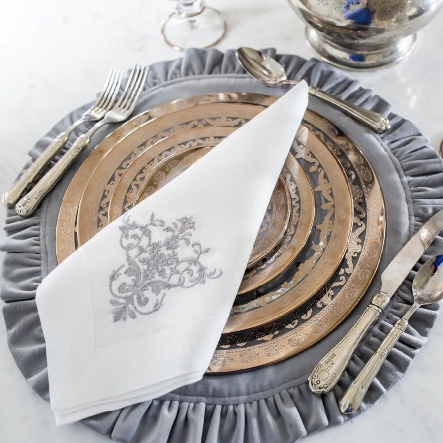 Table & Home Arte Italica Dinner Plates | Vetro Platinum Dinner Plate