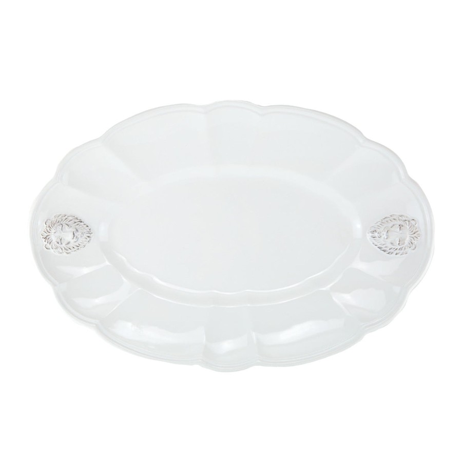 Table & Home Arte Italica All Serveware | Renaissance Leone Oval Scalloped Platter