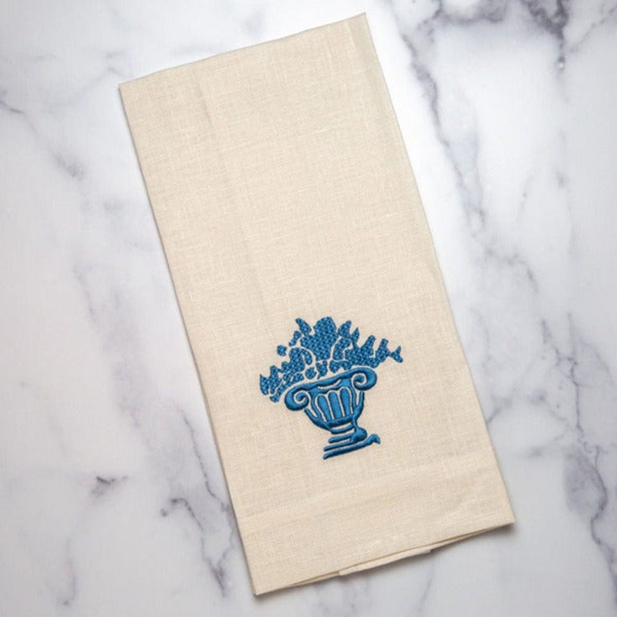 Table & Home Arte Italica Towels | Burano Urn Linen Towel