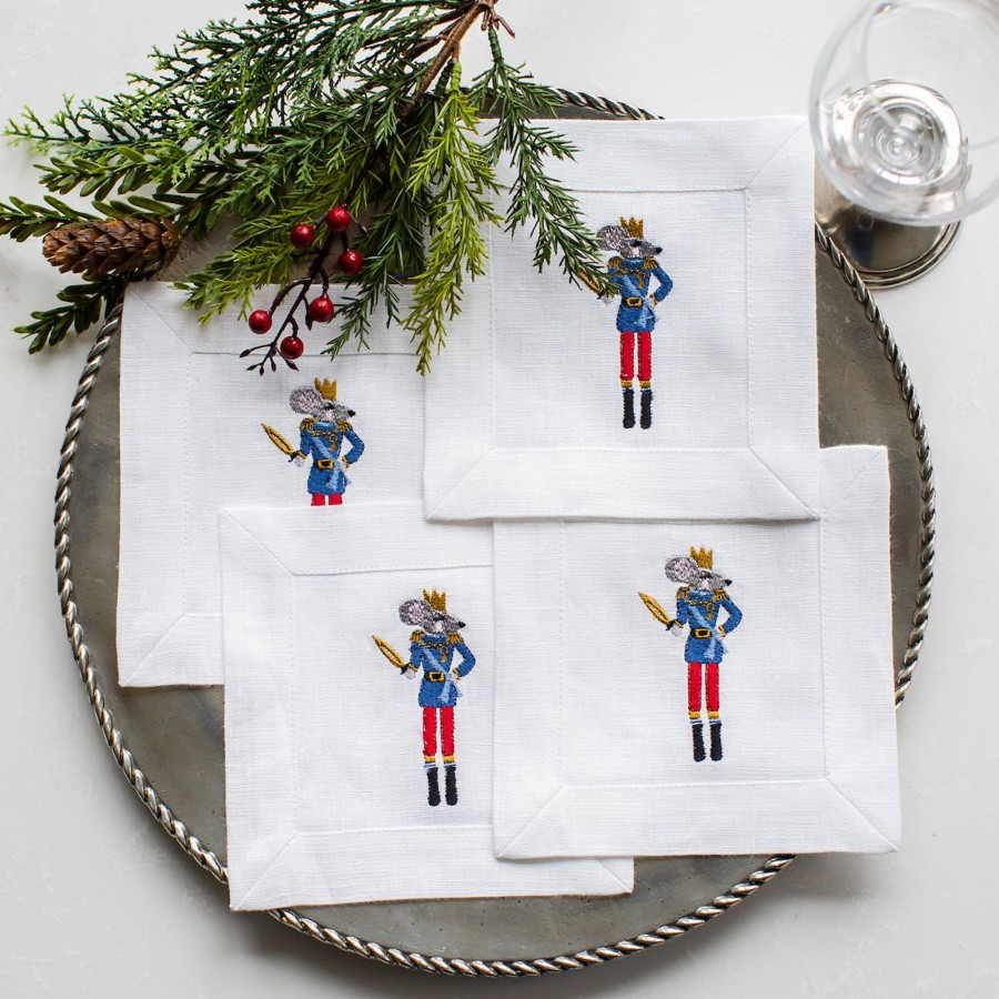 Table & Home Arte Italica Napkins | Nutcracker Mouse Cocktail Napkin Set