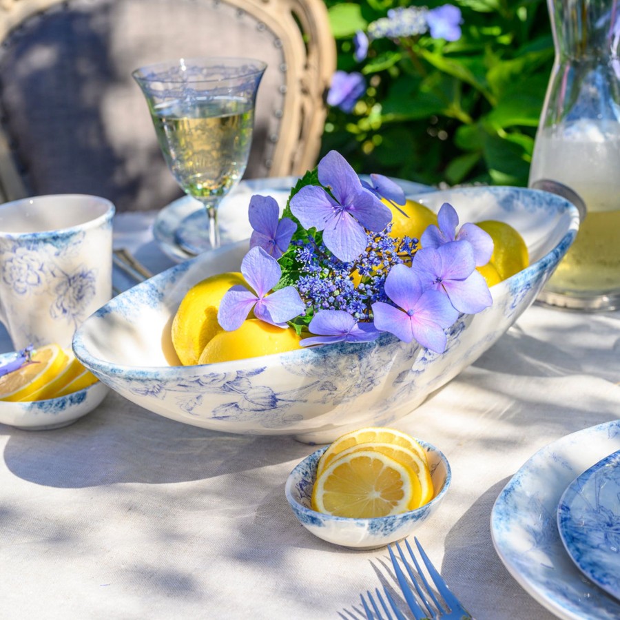 Table & Home Arte Italica All Serveware | Giulietta Blue Oval Serving Bowl