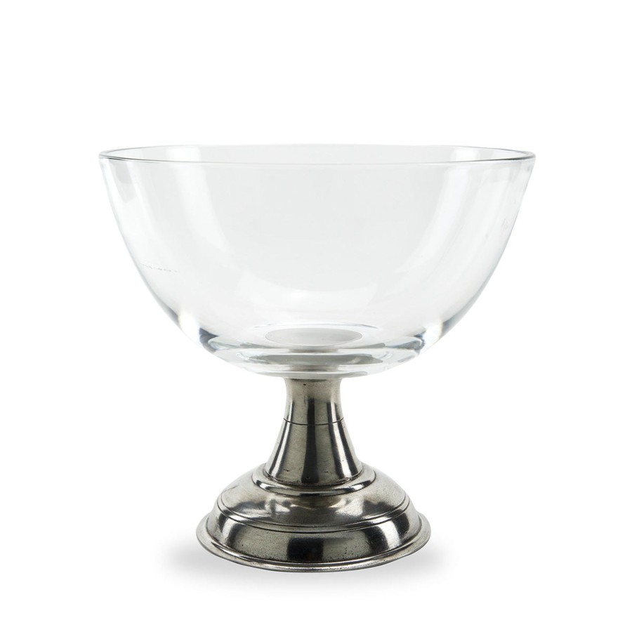 Table & Home Arte Italica Pewter | Tavola Pedestal Footed Bowl