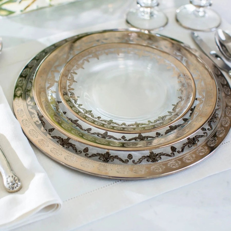 Table & Home Arte Italica All Tableware | Vetro Platinum Salad / Dessert Plate