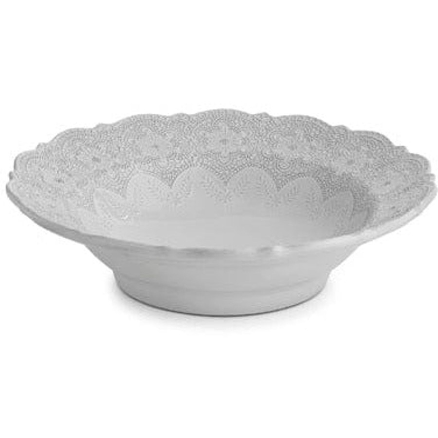 Table & Home Arte Italica Serving Bowls | Merletto White Serving Bowl