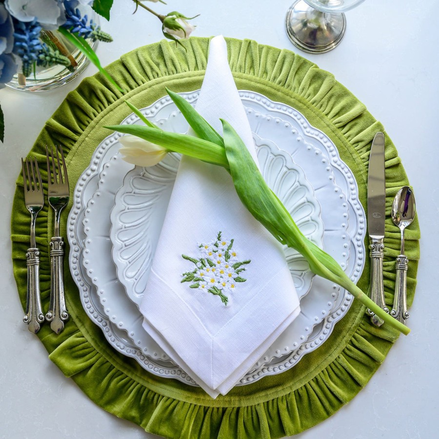 Table & Home Arte Italica Napkins | Daisy Bouquet Large Napkin