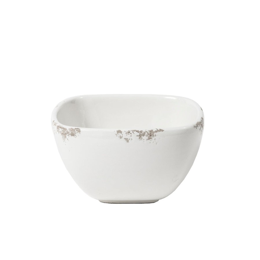 Table & Home Arte Italica Serving Bowls | Scavo Off White Square Bowl