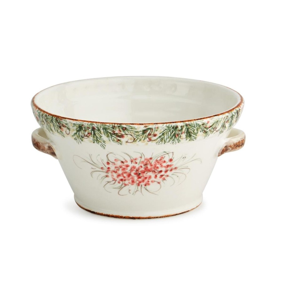 Table & Home Arte Italica Serving Bowls | Natale Small Handled Bowl