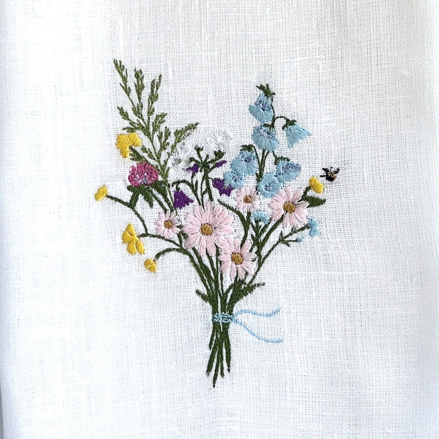 Table & Home Arte Italica Towels | Wildflower Bouquet Linen Towel