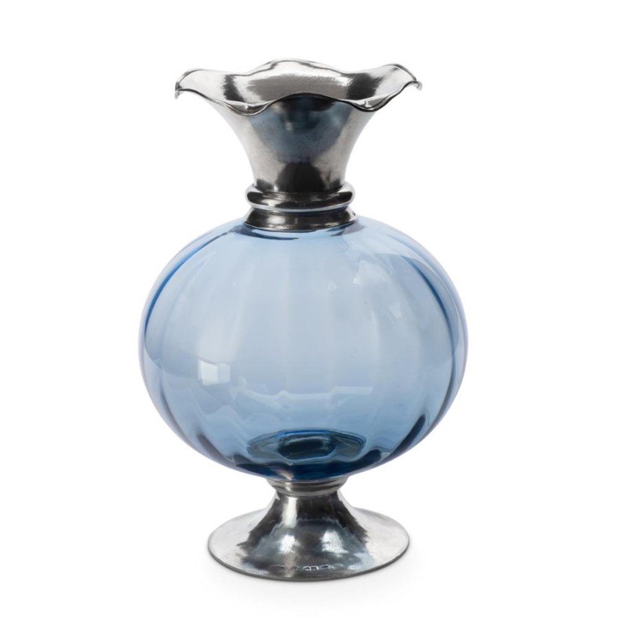 Table & Home Arte Italica Pewter | Giovanna Blue Vase