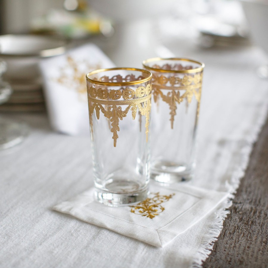 Table & Home Arte Italica Stemware & Drinkware | Vetro Gold Highball Glass