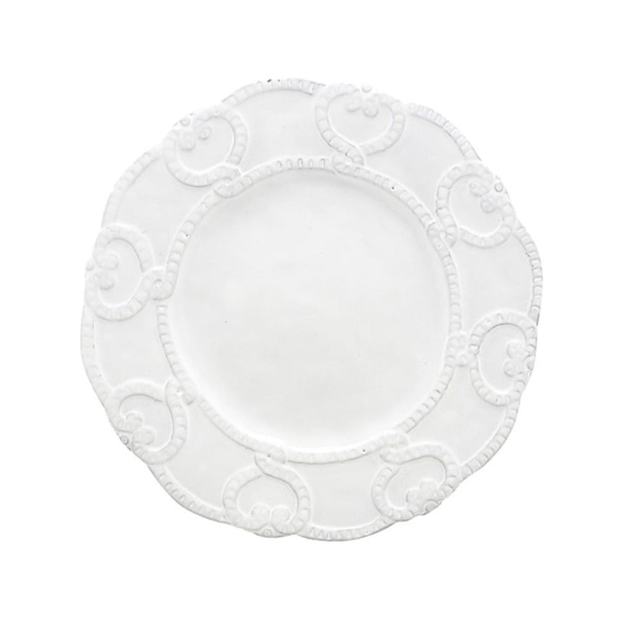 Table & Home Arte Italica Salad & Dessert Plates | Bella Bianca Antique Lace Salad/Dessert Plate