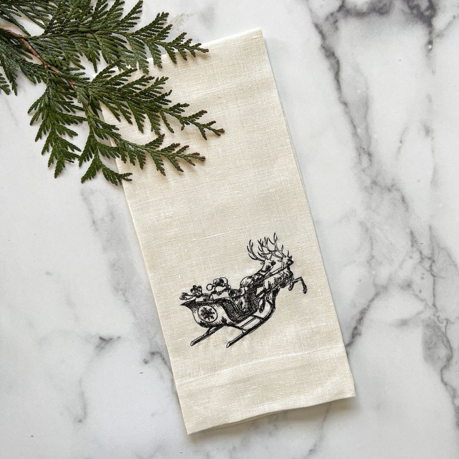 Table & Home Arte Italica Towels | Vintage Sleigh Linen Towel