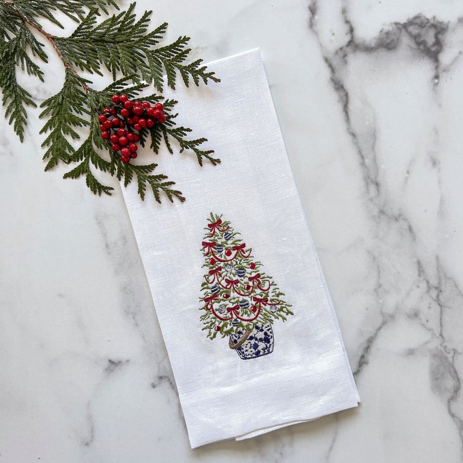 Table & Home Arte Italica Towels | Patriotic Tree Linen Towel