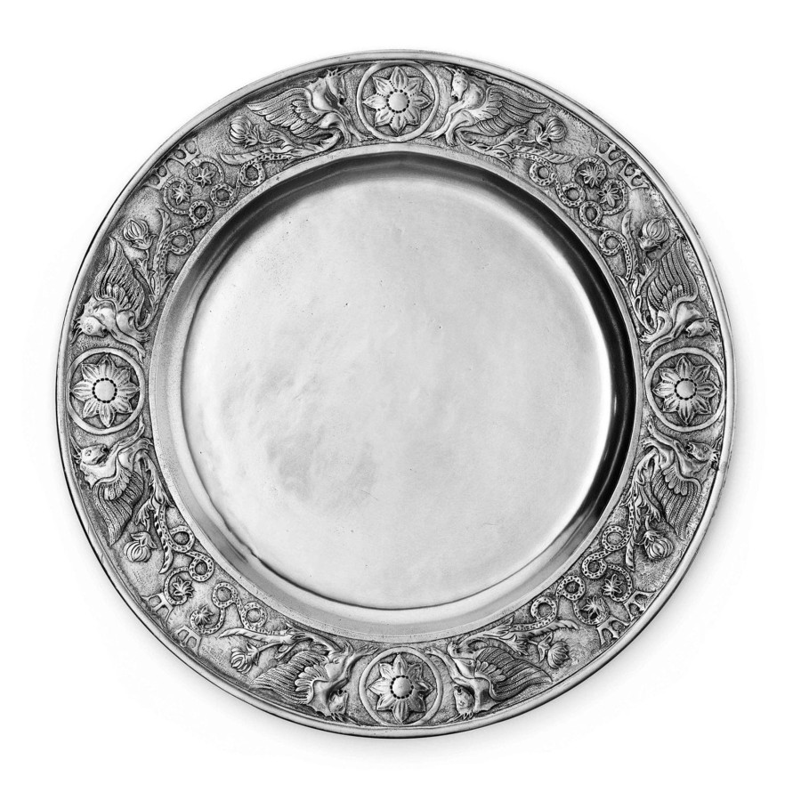 Table & Home Arte Italica Pewter | Peltro Large Medieval Platter - Online Only