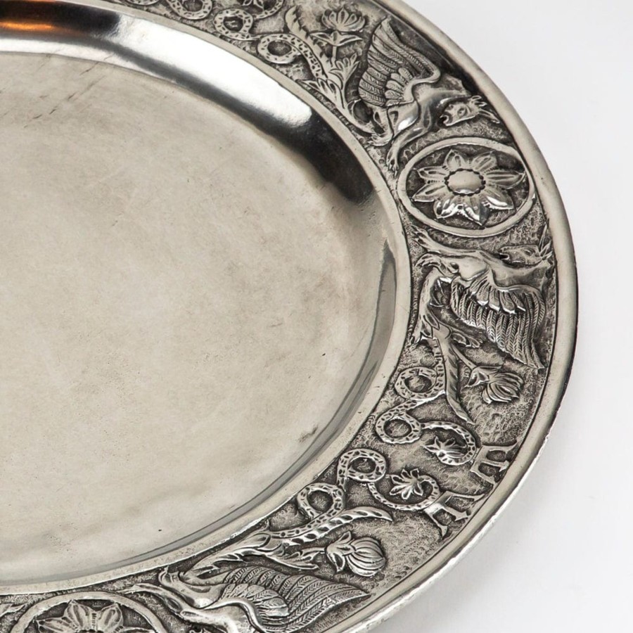 Table & Home Arte Italica Pewter | Peltro Large Medieval Platter - Online Only