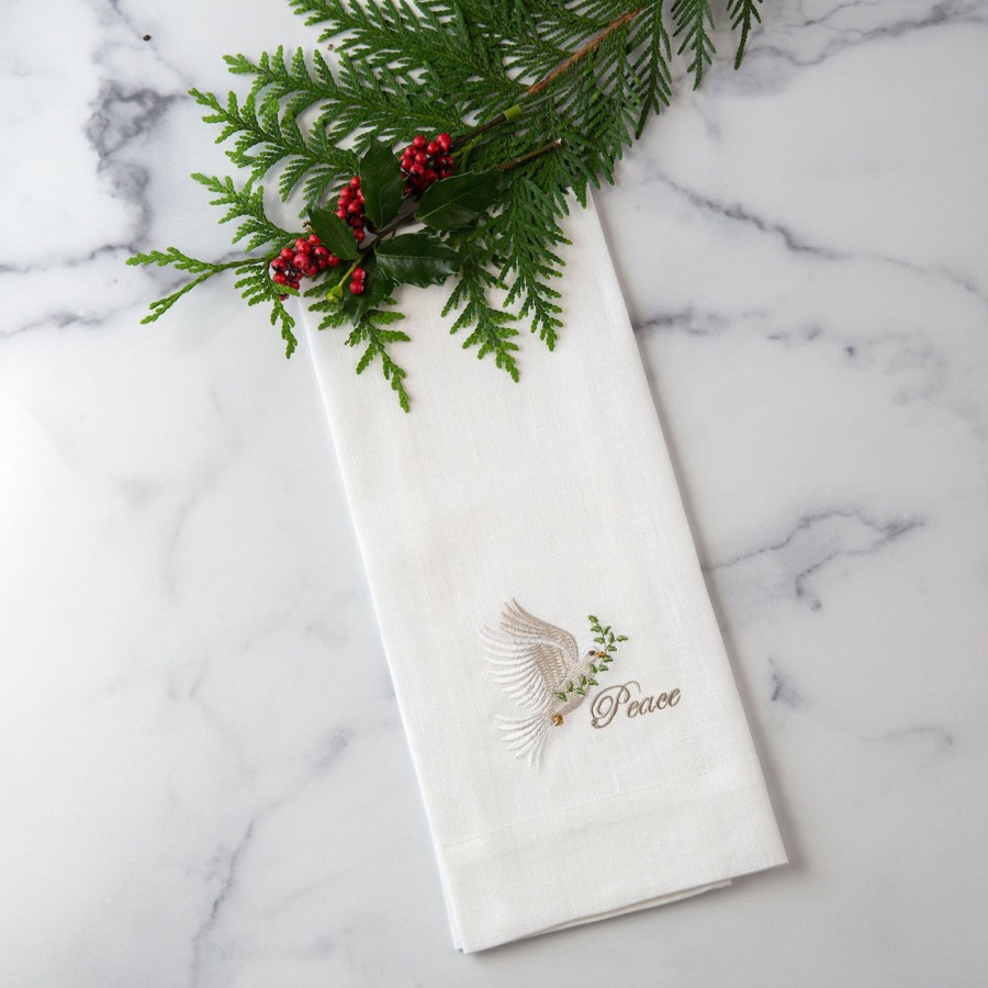 Table & Home Arte Italica Towels | Dove Of Peace Linen Towel