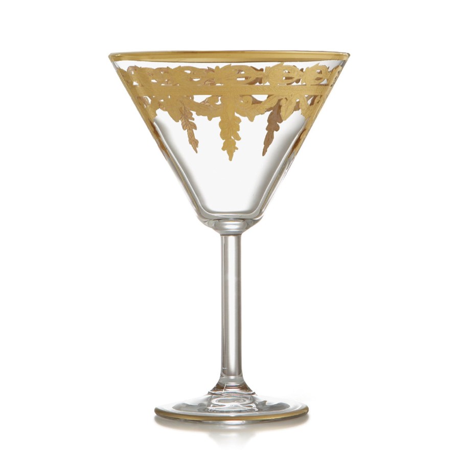 Table & Home Arte Italica Stemware & Drinkware | Vetro Gold Martini Glass