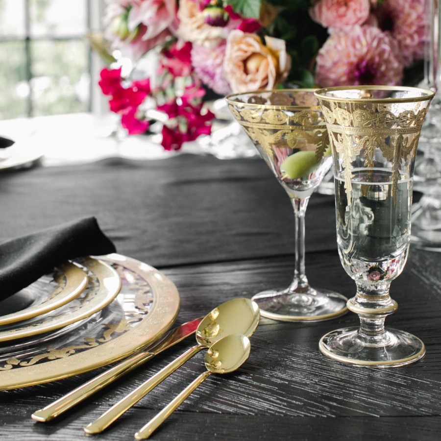 Table & Home Arte Italica Stemware & Drinkware | Vetro Gold Martini Glass